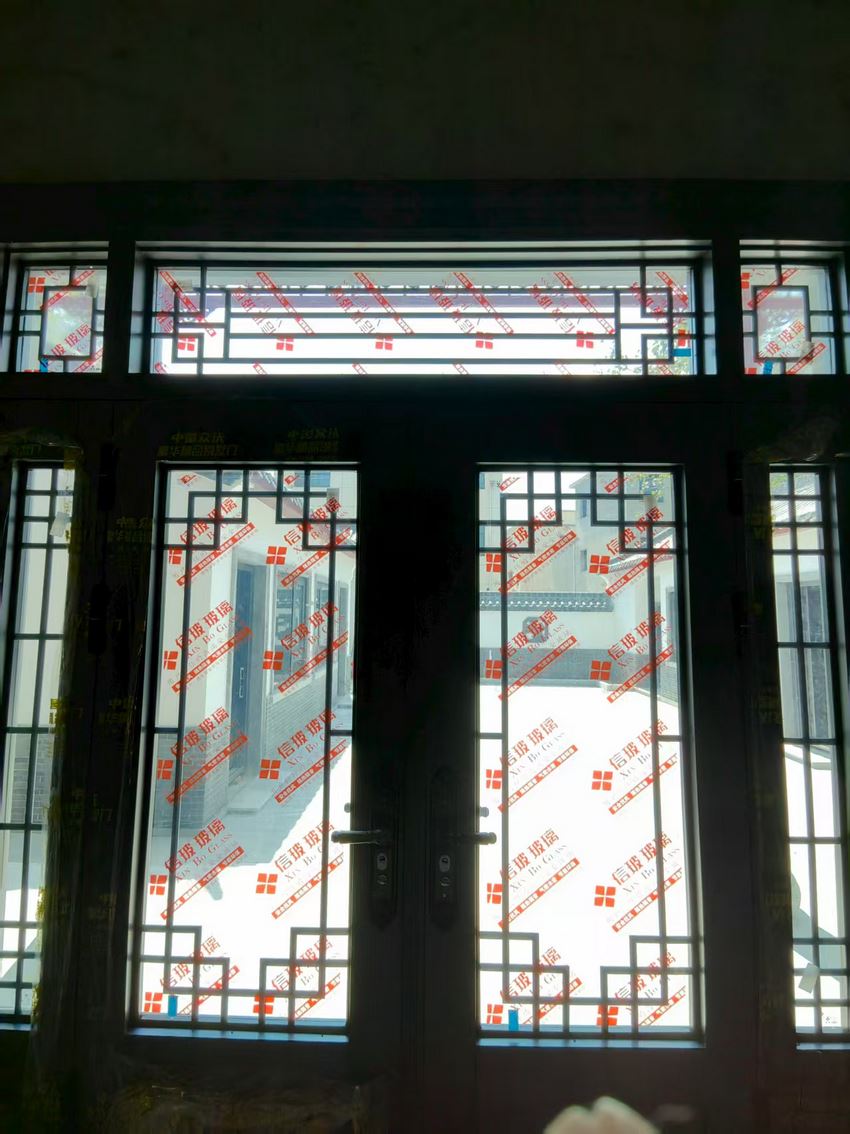 仿古中式格条中空玻璃